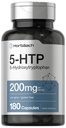 Horbäach 5HTP 200mg Supplement | 180 Kapseln | 5 Hydroxytryptophan | Griffonia Simplicifolia | Extra Strength | Non-GMO, Glutenfrei