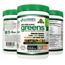 Vital First Daily Greens Superfood Poudre 50 Super aliments entiers avec Spiruline, Chlorella, Graines de lin, Fibre et Enzymes avec Verts organiques - 30 portions