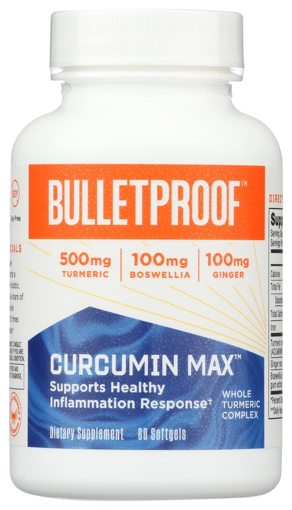 Étanche à bulles Curcumine complexe d'inflammation curcuma Réponse Softgels, 60 Compte, supplément kéto pour le soutien articulaire et l'inflammation, antioxydant support, emballage mai Varier