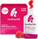 Supplément liquide quotidien pour cheveux vibrants et cellules saines - Suppléments beauté avec nutriments hydratants et vitamines essentielles - Collagène, biotine et acide hyaluronique - 30 gels