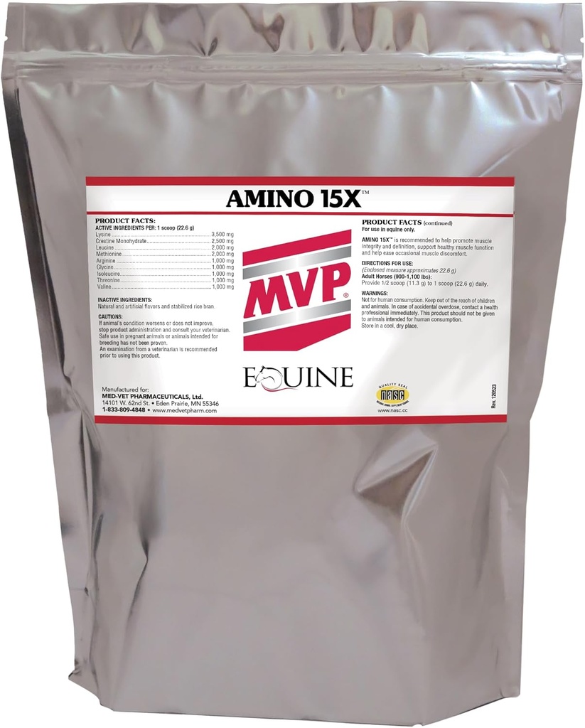 Amino 15X (6 lb) - Unterstützt gesunde Muskelfunktion, Entwicklung und Reparatur in Pferden