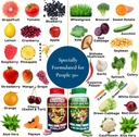 Fruit & Veggie Ganzes Nahrungsergänzungsmittel - Formuliert für Senioren für Max Absorption - 90 Fruchtkapseln und 90 Veggie Kapseln - 1 Set