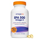 OmegaVia EPA 500, gereinigte Omega-3 Fish Oil Supplement, 500 mg EPA in Triglycerid Form, Burpless Fish Oil, Non-GMO, Gluten-Free, IFOS 5-Star, 120 Softgels