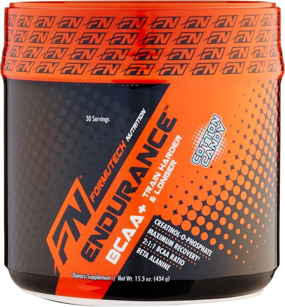 Ausdauer BCAA Plus, Intra Workout für Training Harder und Longer mit Beta Alanine, Cotton Candy, 434 Gramm
