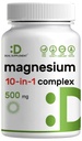 Magnesium Complex 500mg, 240 Veggie Kapseln | 10-in-1 Glycinat, Citrat, Malat, & More | 100% Chelat für einfache Absorption | Essential Mineral Supplement für Muskel, Schlaf, &amp; Herz Gesundheit*