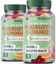 Yuve Vegan Probiotic Gummies, Probiotika für Frauen & Männer, Zucker & Glutenfreie Gummy Probiotika, Verdauungs- & Immununterstützung, 5 Billion CFU, Hilft mit Verstopfung, Bloating & Leaky Gut - 60ct (2 Pack)