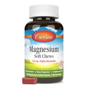 Carlson Magnesium Soft Chews 125 mg Rilassamento muscolare altamente assorbibile &amp; Salute generale - Berry & Creme Flavor - 40 Chews vegetariani