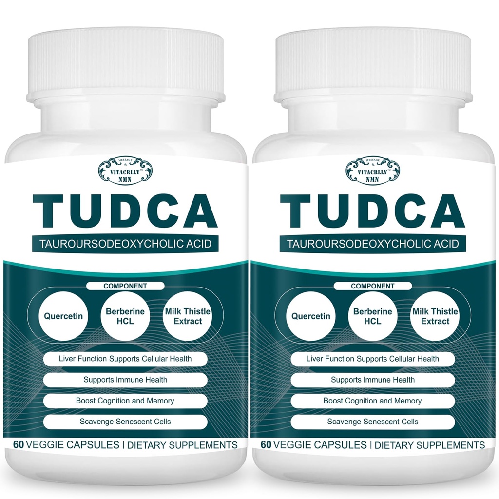 2200MG TUDCA Liver Supplements - Bile Salts Supplement Complex for Liver Detox & Cleanse, Gallbladder Cleanse, Digestive Health 120 Kapseln