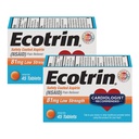 Ecotrine Aspirine enduite à faible résistance, AINS 81mg, 45nombres (2paquets)