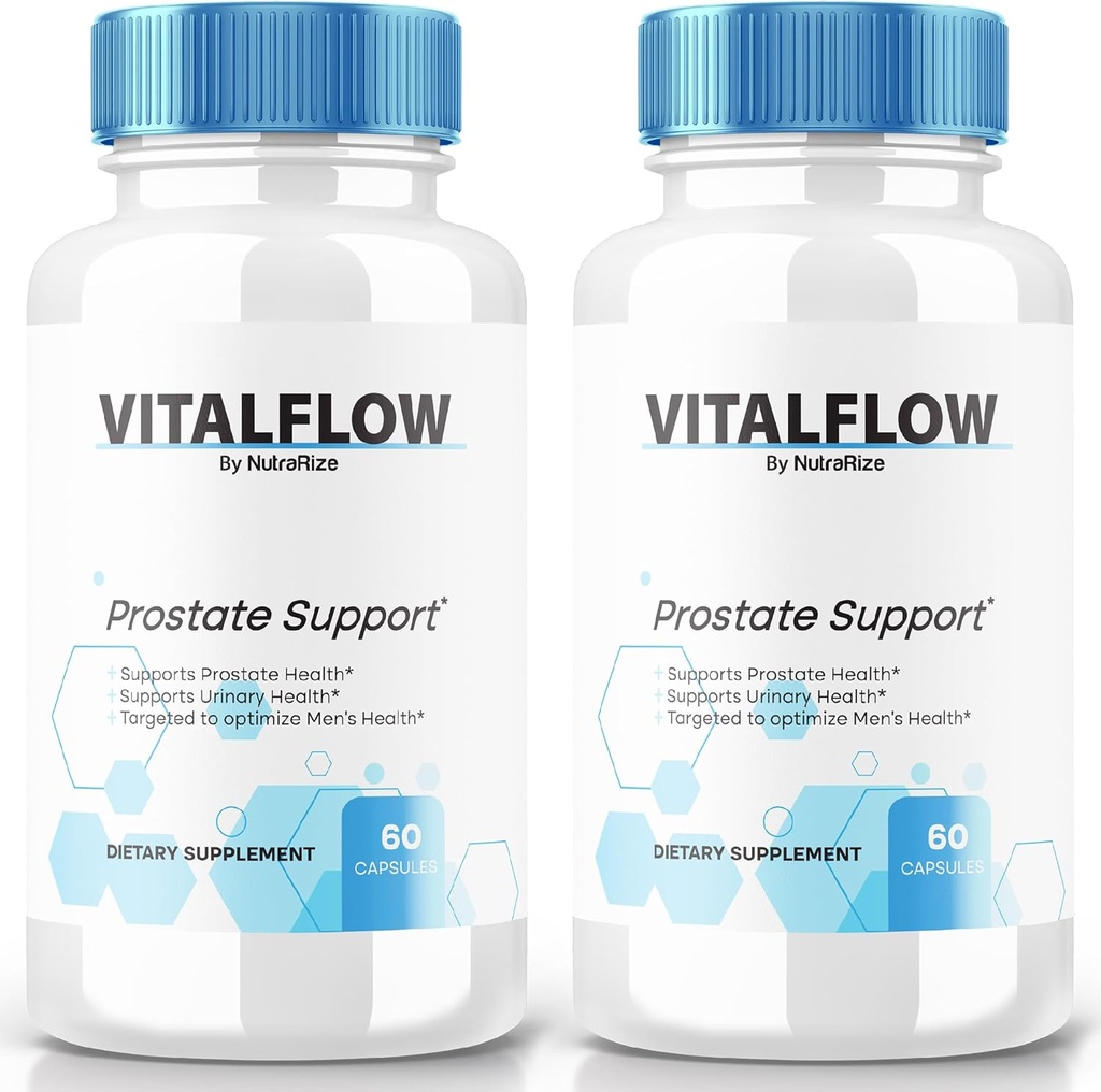(2 Pack) VitalFlow Capsules, VitalFlow Advanced Prostate Support Formula, Formula Naturale Ufficiale per il Controllo Regain, Pillole di Forza Massima per supportare il benessere, Vital Flow Recensioni (120 Capsules)