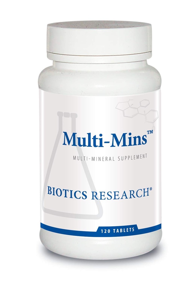 Biotics Research Multi-Mins (Potent Mineral Combination) Biodisponibile Multi Mineral Supplement con Chelati Minerali e Interi Minerali di Traccia Alimentare. Magnesio, Cromo, Iodio (120 compresse)
