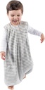 Woolino 4 Saison Baby Sleep Bag avec pieds, Merino Laine et Cotton Bio Walker Sac de Sommeil Sac, Toddler Sac de Sommeil, 18-36m, Gris