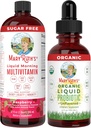 MaryRuth Organics Liquid Multivitamin Raspberry & Liquid Probiotic 4oz Bundle | Vegan Vitamina A, B, C, D3, E & Aminoacidi | Immune, Digestione, Focus & Energy Support | Gut Health Supplement.