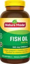 Huile de poisson de nature 1200 Mg (360 Mg Oméga-3) 200 Softgels liquides