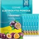 Elektrolyte Pulver-Packets, 30 Sticks Hydration Packets Zuckerfrei, Elektrolyt-Getränk-Mischung tragbare Elektrolyt-Packets für schnelle Hydration, 0 Zucker & 0 Calorie, Leidenschaft Frucht Flavor
