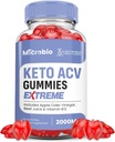 Microbio Keto ACV Gummies Extreme 2000MG Micro Bio Keto Gummies Aceto di sidro di mele Formulato con Polvere di succo di barbabietola di melograno B12 Vegan Non GMO 60