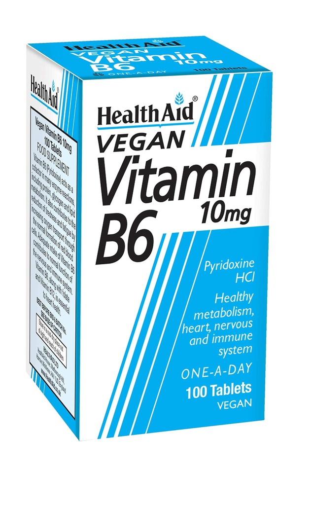 Aide à la santé Vitamine B6 (HCl pyridoxine) 10mg 100 Comprimés