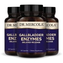 Dr. Mercola Enzymes Gallbladder - Soutien de la maladie de Gallbladder et digestif - Comprend la protéase pancréatique, l'amylase et la lipase - Non-OGM, sans gluten et sans soja - 90 capsules à libération différée (90 portions)