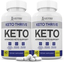 (2 Pack) Keto Thrive Keto ACV Pills 1275MG Keto Support Blend Capsule Alternative to Keto ACV Gummies Formulated with Apple Cider Vinegar Extra Virgin Olive Oil Powder Green Tea Leaf 120 Capsules