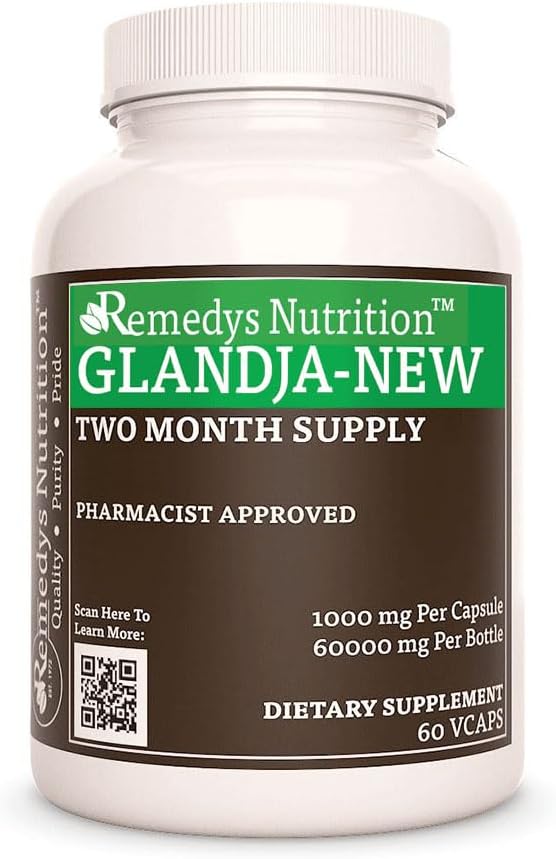 Nutrizione di Remedy GlandJa-New | 1.000 mg, 60 Vegan Capsules Integratore alimentare a base di erbe