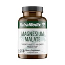 NutraMedix Magnesium Malate Energy Supplements - Biodisponibile Magnesio per il Sonno, Supporto Immune & Joint Health - Vegan, Non OGM & Gluten-Free Magnesium Supplements (120 Capsule Vegetariani)