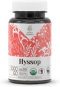 Hyssop USDA Organic 60 Kapseln | Natürliche Nahrungsergänzungsmittel | Certified Organic Vegetarian Capsules and Organic Hyssop (Hyssopus officinalis) Getrocknete Kräuter (60 Kapseln)
