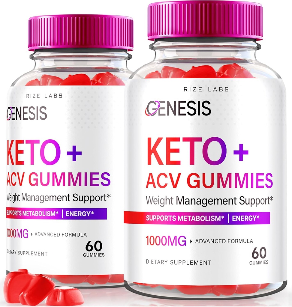 laboratori - Genesis Keto Keto+ACV Gummies, Supplemento per la perdita di peso avanzata, Tutti Natural Extreme 2000mg Gummies (120 Gummies)