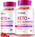 laboratori - Genesis Keto Keto+ACV Gummies, Supplemento per la perdita di peso avanzata, Tutti Natural Extreme 2000mg Gummies (120 Gummies)