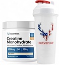 Poudre de créatine micronisée (250g, 50 portions) + 28oz Bouteille de shaker sans fuite pour mélange optimal