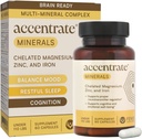 Accentrate Minerals - Magnesium Supplement für Kinder – Chelat Magnesium Zinkeisen (Mg Zn Fe) – Mental Wellness Mineral Supplement for Focus, Mood & Brain Support – Bioverfügbar – 60 Kapseln