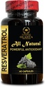 Supplément d'extrait de resvératrol, support antioxydant, formule anti-âge, 60 capsules