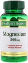 Nature's Bounty Magnesium, 500 mg beschichtete Tabletten, Mineralergänzung, unterstützt Knochen und Muskel Gesundheit, Glutenfrei, Vegetarisch, 100 Count (Pack von 3)