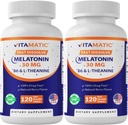 Vitamatic Melatonina 30 mg - con B6 & L-teanina - 120 compresse disciolte veloci con aroma naturale di bacche (2 compresse Dose = Melatonina 60 mg) (120 conteggio (Pack of 2))