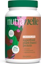 Nutranelle - Polvere proteica vegetale - 25 g Polvere proteica vegana con 30 Serve - Riso misto & Pea con Superfoods & Aminoacidi - Zucchero Zero - Cioccolato