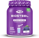 BioSteel Zero Sugar Hydration Mix, Great Tasting Hydration mit 5 Essential Electrolytes, Grape Flavor, 100 Portionen pro Tub