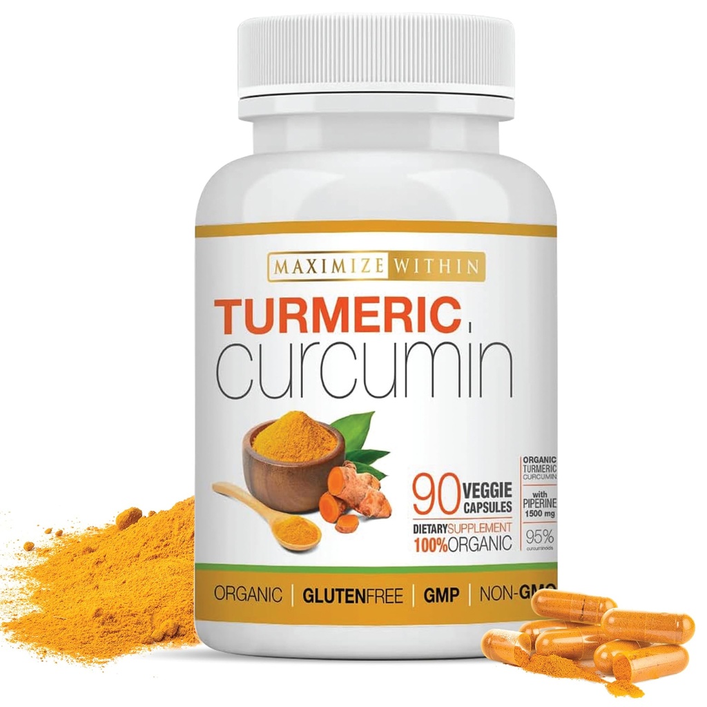 Curcumina currica con Piperine 1500mg, 90 Conte