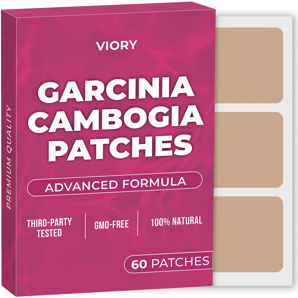 Garcinia Cambogia Patches (Pack of 60) - Patch naturale al 100% per le donne e gli uomini - con B12 & Potassium - Energy, Focus & Body Support - Formula potenziata