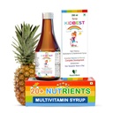 Kidbest Multivitamin Syrup per bambini 3-13 anni – Formula liquida con 20 nutrienti per l'appetito, l'immunità e la crescita – Tasty Daily Vitamins per bambini più forti | Toddler multivitamin per bambini|200ml