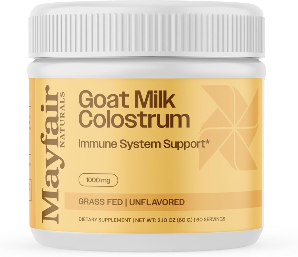 Ziegenmilch-Kolostrum-Pulver, Gras Fed, natürliches Immunsystem und Gutgesundheitsunterstützung, 60 Gramm