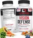 Integratori per la salute degli occhi per gli adulti - Supporti & Protegge la salute degli occhi con vitamina A, luteina, taurina, radice di curcuma, estratto di semi d'uva e semi di latte - Vision Defense 60 Ct