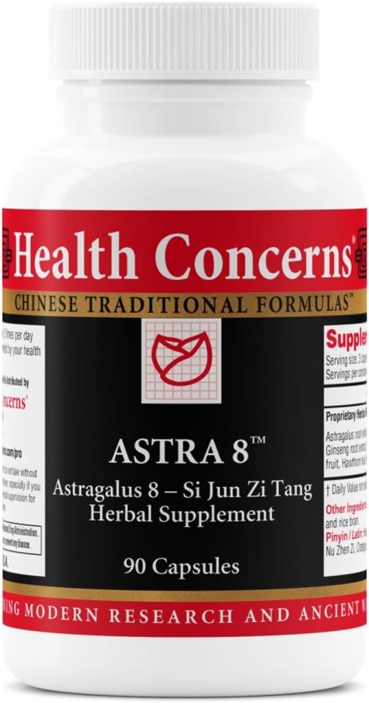 Health Concerns Astra 8 – Immunsystemunterstützung & Fatigue Hilfe – Adrenal Fatigue & Energy Boost Supplement – Adaptogene Kräutermischung mit Astragalus & Ginseng – 90 Kapseln