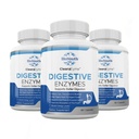 Enzymes Digestives Naturelles et Supplément Probiotique pour Adultes, 180 Capsules - Mélange Nutritif d'enzymes Digestives et Avantage Probiotique pour Digestion et Santé Digestive.