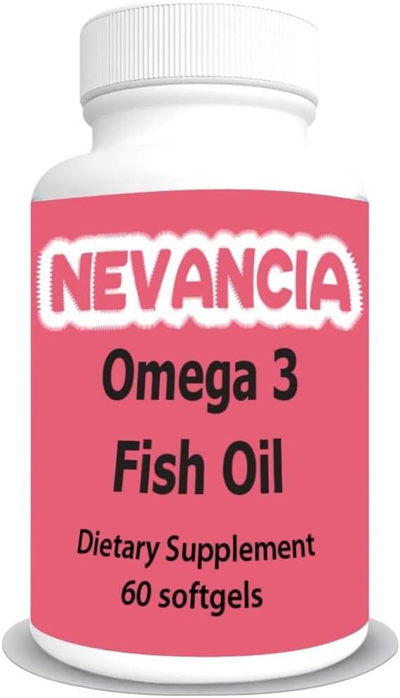 Huile de poisson Omega-3 élevée en DHA et EPA, 1200 mg Omega-3, ultra-potent, favorise la santé du coeur et du cerveau, saveur de citron naturel, 60 softgels
