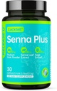 LuckTell Senna Plus 15-Day Cleanse - Detox Gentle Gut Cleanse per le donne e gli uomini con Senna, Cascara Sagrada, Psyllium Husk & MCT olio, Natura Colon Cleanse con Probiotici, Made in USA,30 Capsule