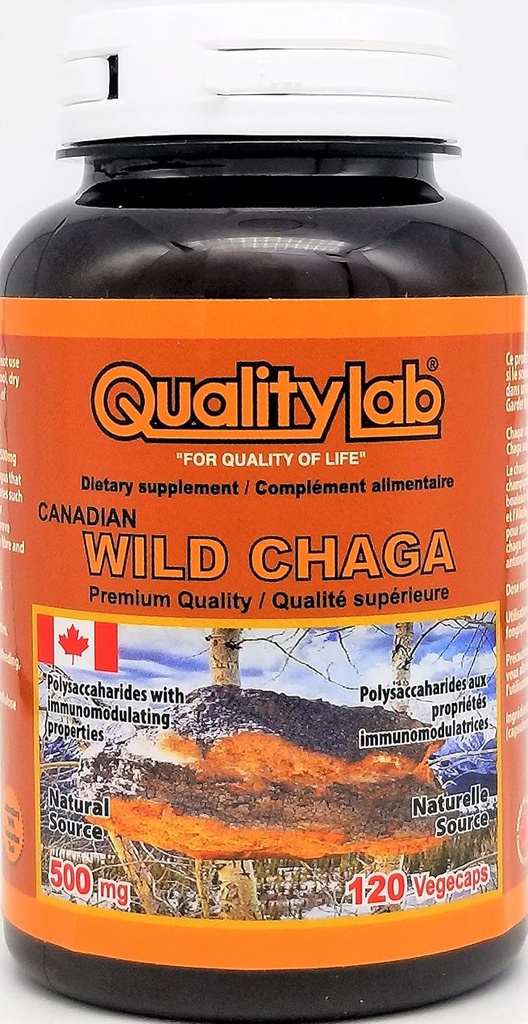 Wild Chaga Supplemento 500 mg 120 vegecaps (Made in Canada)