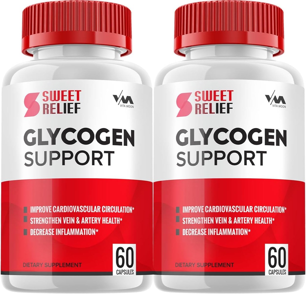 (2 Pack) SweetRelief Glycogen – Pulitore di capsule di sollievo dolce, Pillole di sollievo dolce, Formula avanzata per il benessere generale, Recensioni di glicogeno di sollievo dolce, 120 capsule