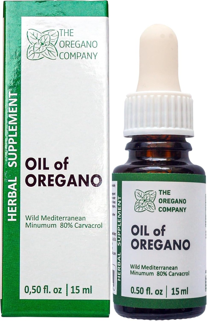 LA SOCIETÀ OREGANO- Olio di Oregano 0.50 fl. oz 15 ml Liquido, Gocce, Vegan,Vegetarian, Aceite De Oregano, Integratori commestibili del grado di cibo,Alta potenza naturale del carvarolo, Tintura dell'estratto di olio di origano