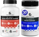 Dr Emery's Blutdruck-Unterstützung & Blut-Unterstützung Kapseln Magnesium D3 Kalium CoQ10 B6 B9 B12 Vitamine Zink Vegan Zucker Kostenlos