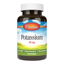 Carlson - Potassium, 99 mg, promuove la salute e la funzionalità muscolare di Nerve, 250 compresse