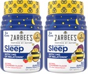 Gummies de sommeil des enfants de Zarbee avec la mélatonine, les Gummies de sommeil des enfants ne formant pas de habit travaillent avec des cycles de sommeil naturels pour promouvoir le sommeil pacifique, sans drogue, fraise naturelle, 60 ct (paquet de 2)